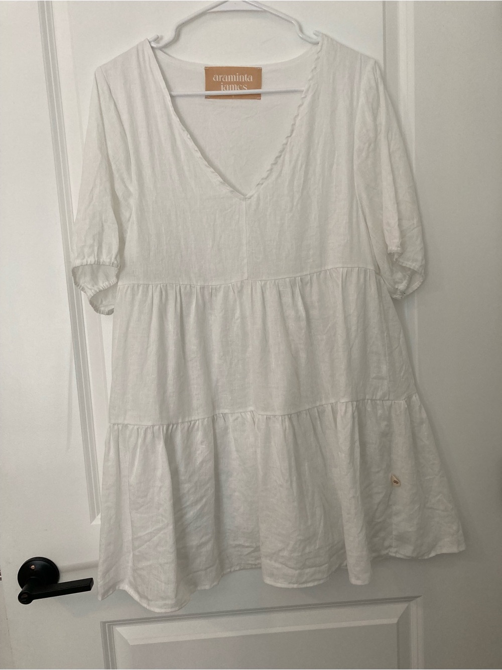 Arminta James Acropolis Linen Mini Dress